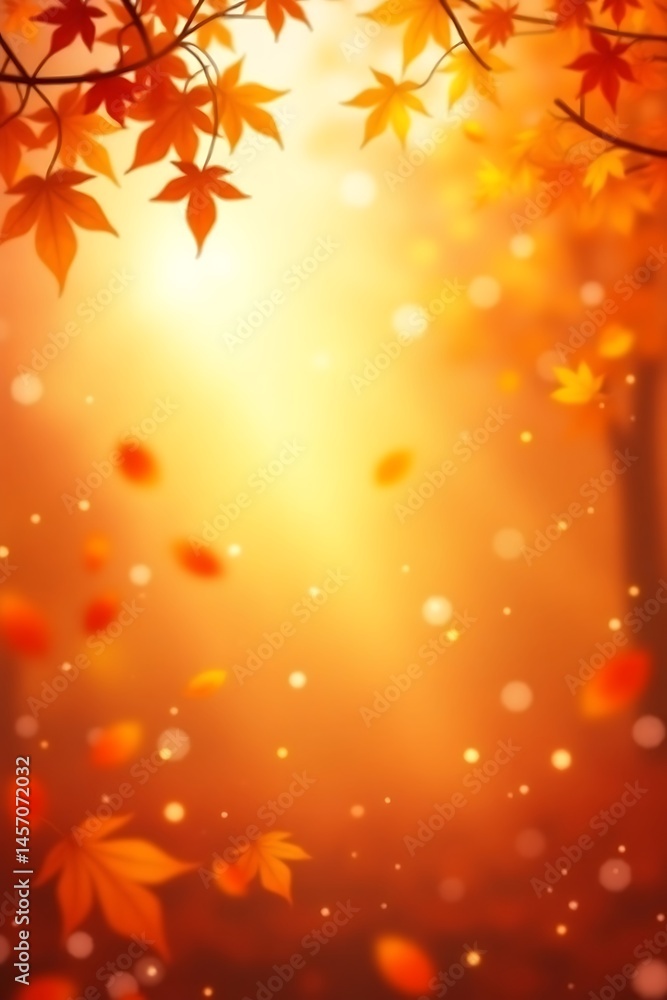 Autumn Leaf Falling Bokeh Background Autumn Leaf Falling Bokeh Background