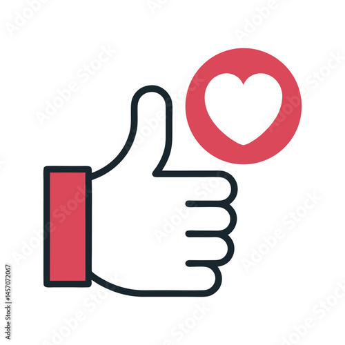 Social Media Like Heart Symbol Vector.