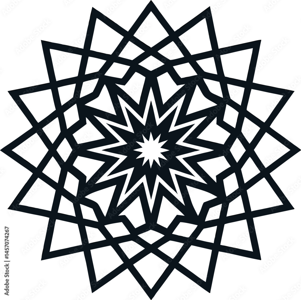 Obraz premium Traditional Islamic Mandala Patterns