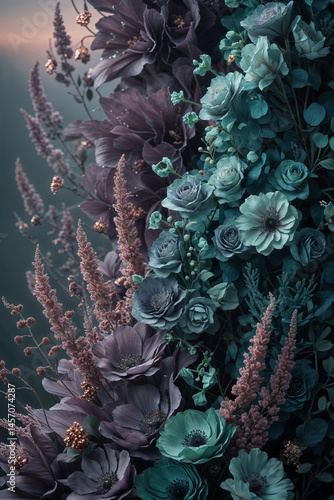 Floral twilight background 