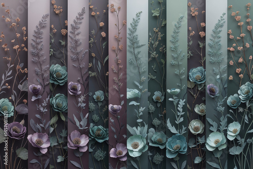 Floral twilight background 