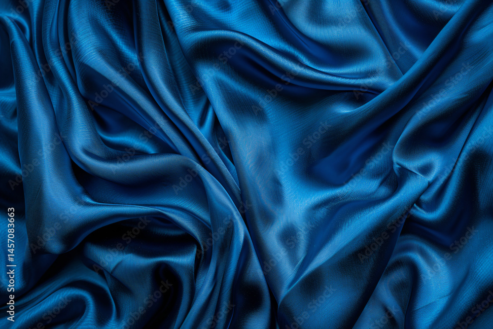 Obraz premium a blue silk fabric with a very large pattern