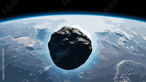 Asteroid in the space
