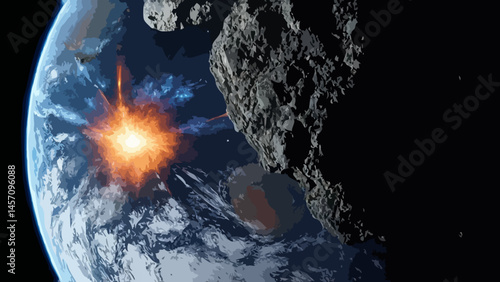 Asteroid in the space