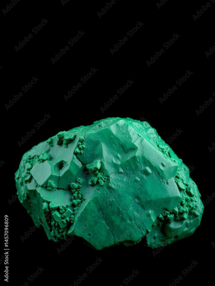 Fototapeta premium Malachite isolated on black background