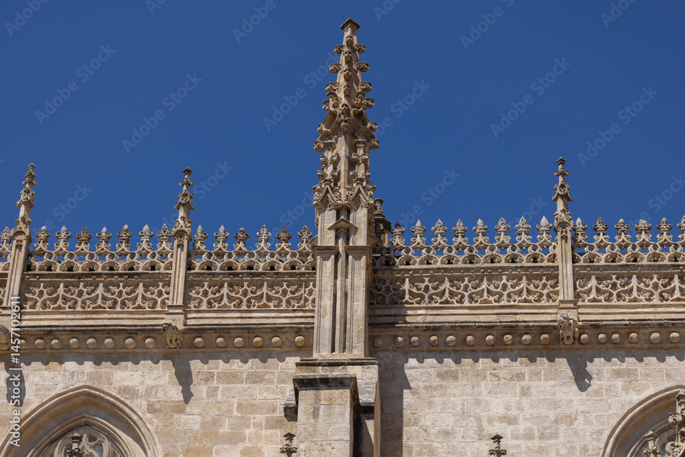 Top of Royal Chapel of Granada, located next to Granada Cathedral, Granada, Spain, Andalusia