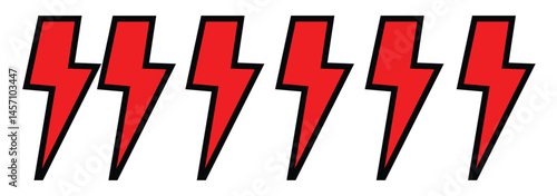 Lightning icon set. electric icon vector. power icon. energy sign