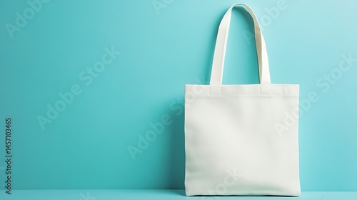 Simple canvas tote on a bright white background with no designs