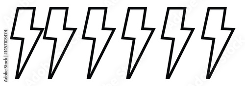 Lightning icon set. electric icon vector. power icon. energy sign