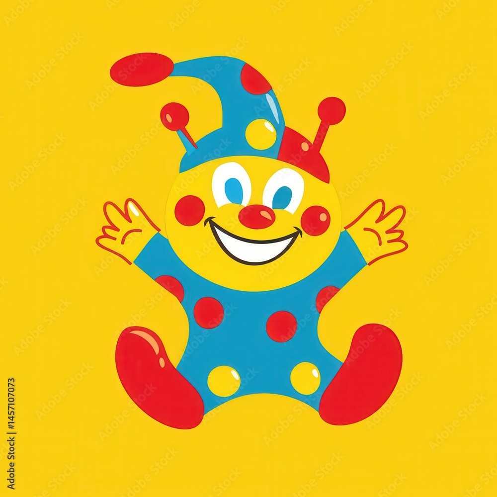 Colorful and Playful Logo Design for Kids' Toy Company Featuring Cheerful Cartoon Mascot