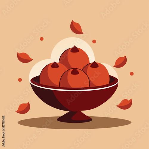 Gulab Jamun in Syrup Bowl Silhouette