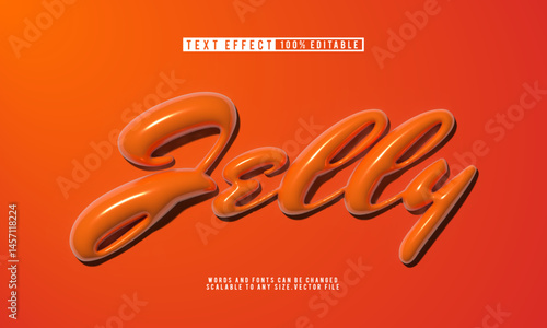 Editable 3D jelly text effect in fun balloon style. Perfect for playful designs