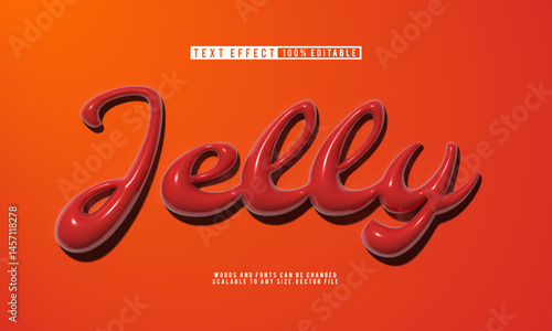 Editable 3D jelly text effect in fun balloon style. Perfect for playful designs