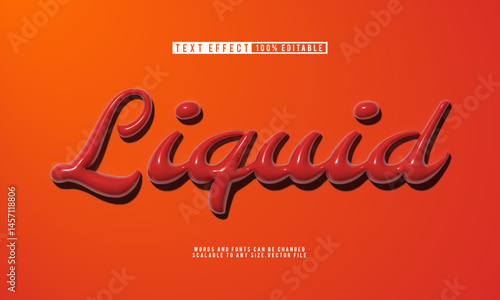 Editable liquid text effect in a playful balloon style for creative designs.