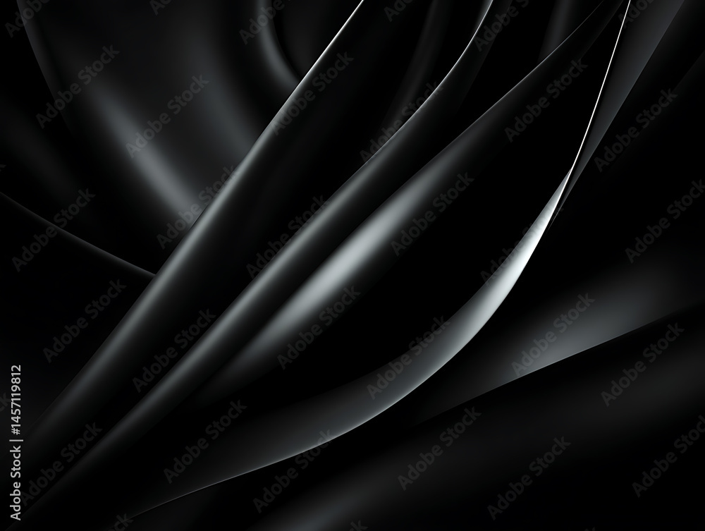 Fototapeta premium Elegant Black Abstract Background with Smooth Texture