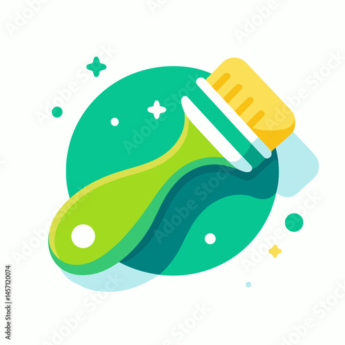 Body Brush Detox Illustration in Bright Colors  