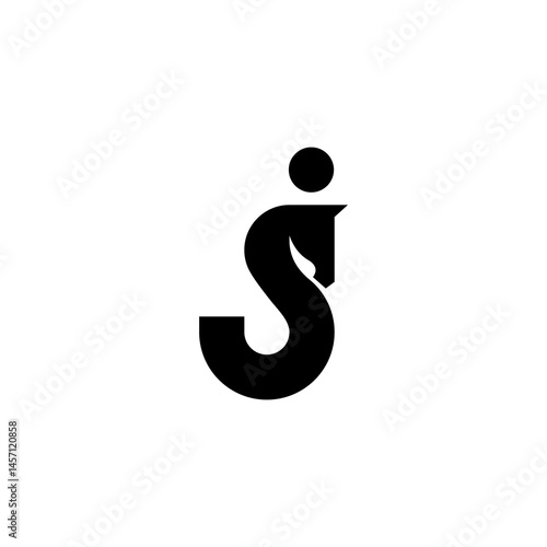 letter J horse logo