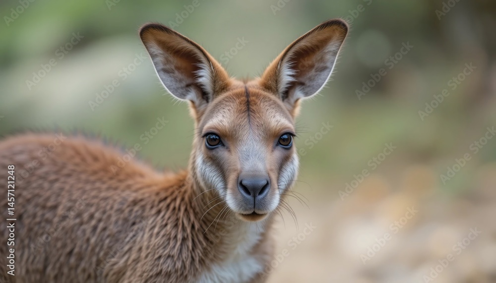 Adorable Red Kangaroo Joey Close Up Portrait in Natural Habitat Adorable Red Kangaroo Joey Close Up Portrait in Natural Habitat