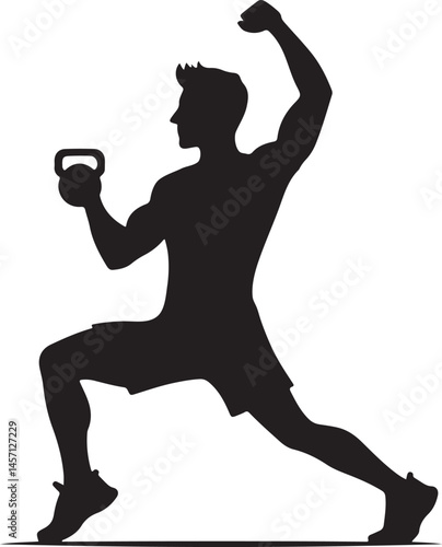 Silhouette vector of cardio dance moves. Perfect for fitness, Zumba, aerobic exercise, dance classes, and active lifestyle design projects.