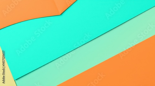 Abstract Composition of Colorful Shapes