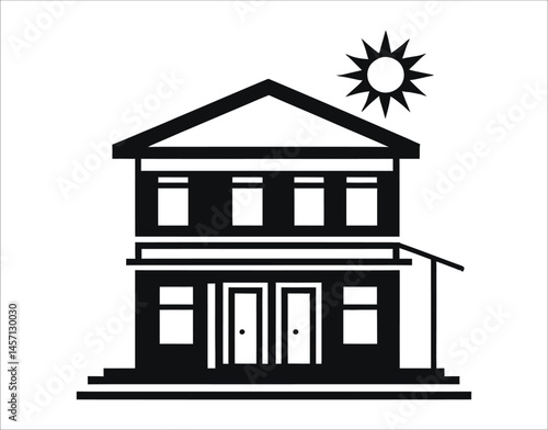 House Silhouette Icon Set – Vector Bundle