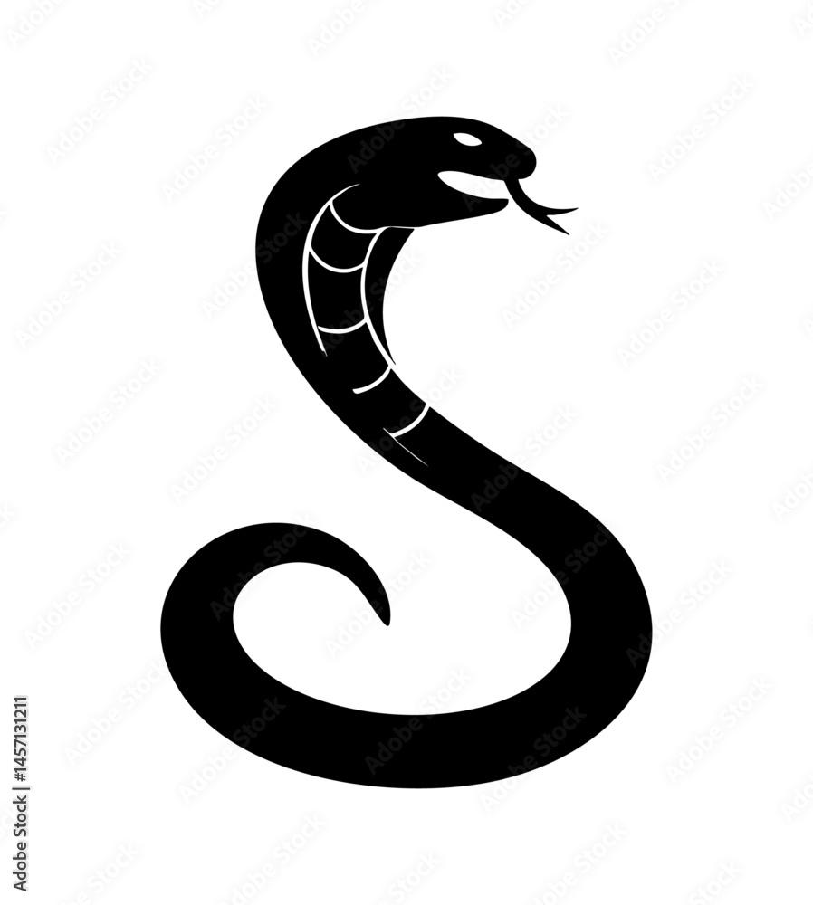 Kobra symbol minimalistyczna grafika Kobra symbol minimalistyczna grafika