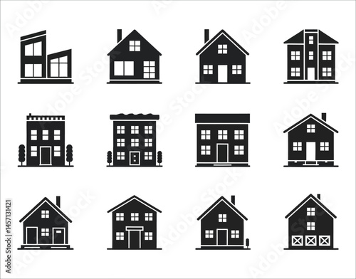 Real Estate Icons – House Vector Set