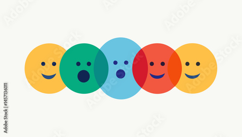 Emotional Spectrum A palette of colors blending together with figures expressing various emotions happiness sadness anger surrounding it representing the exploration of feelings in