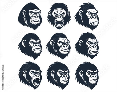 Gorilla Head Silhouette