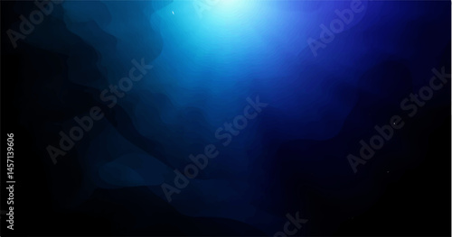 Simple gradient background with soft light source at the top, transitioning from Dark blue to deep black tones. 