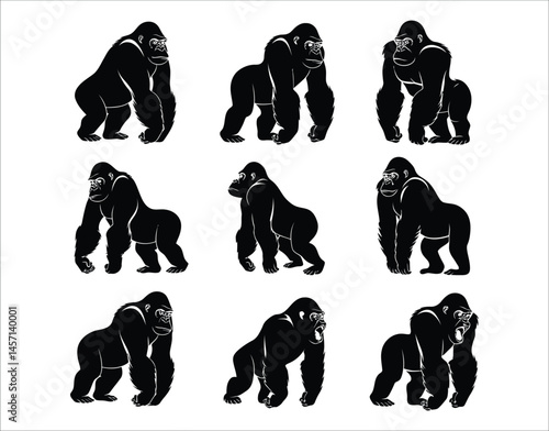 Mighty Gorilla in Silhouette Form