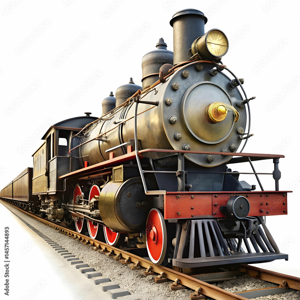 Fototapeta premium A Journey Through Time on Iron Rails