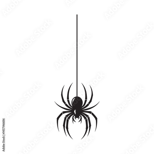 spider coming down a thread