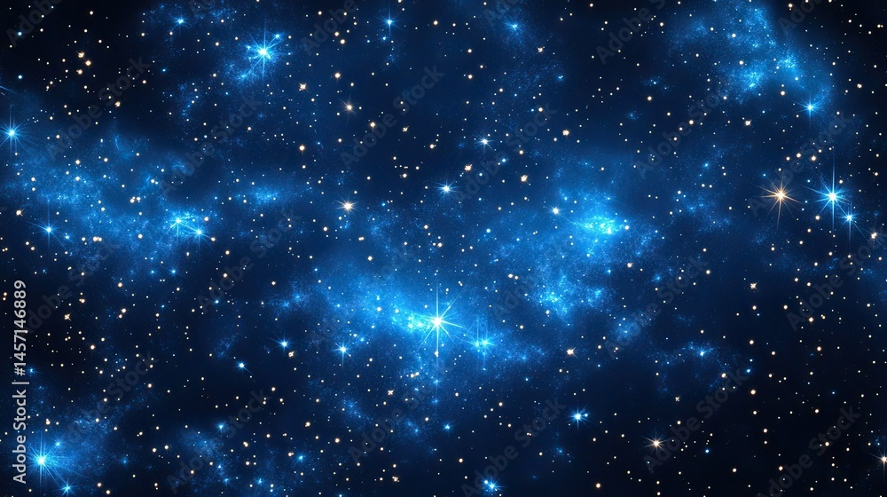 Fototapeta premium Seamless Stars Pattern Background for Cosmic or Nighttime Themes -