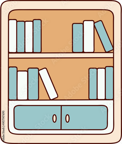 Vector illustration bookcase