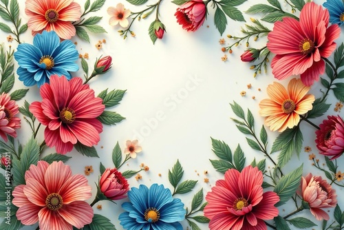 Wallpaper Mural Intricate floral wallpaper sample, showcasing repeating motif , texture, decoration, antique Torontodigital.ca