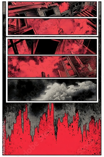 Urban disaster graphic design