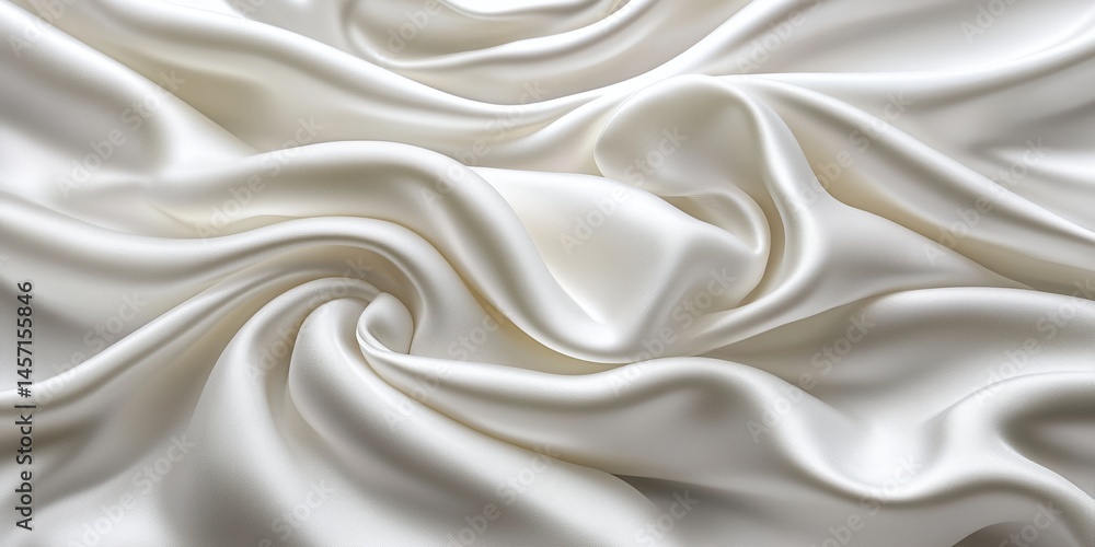 Elegant Draped Cream Silk Fabric Texture Background Soft Luxurious Waves Elegant Draped Cream Silk Fabric Texture Background Soft Luxurious Waves