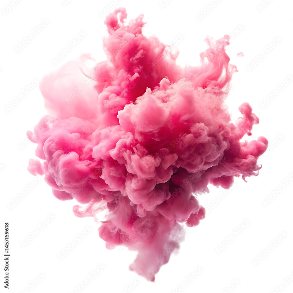 Fototapeta premium Pink Ink Cloud Abstract Background