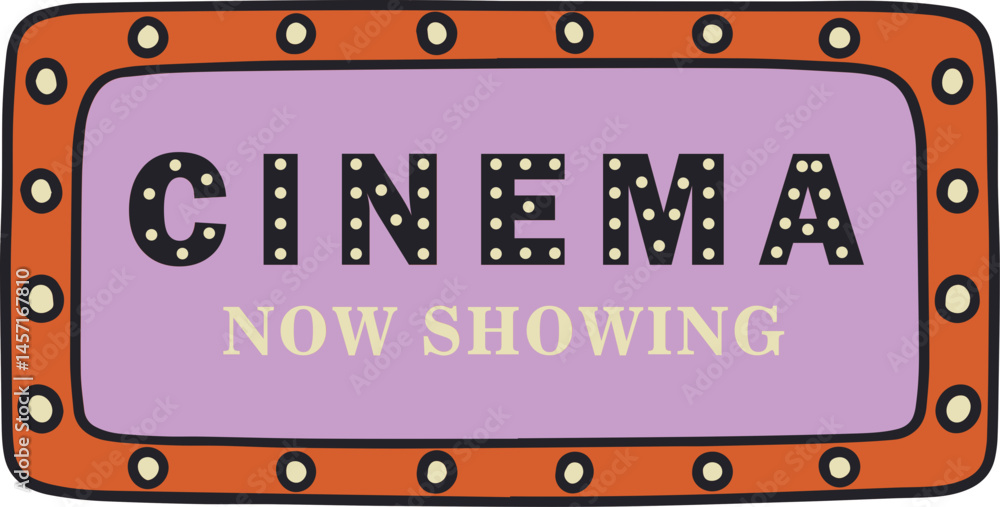 Vector Illustration Cinema Signage