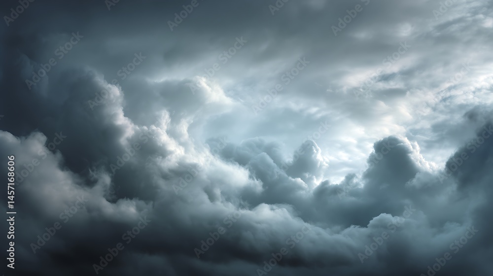 Dramatic dark clouds in the sky Dramatic dark clouds in the sky