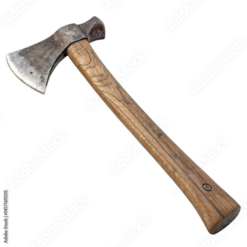 old axe isolated on white