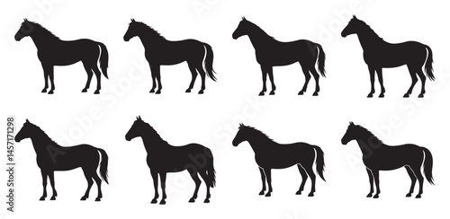 Silhouette Horse Set