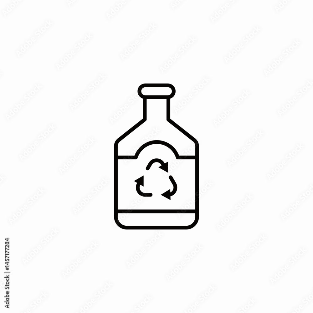 bottle recycle icon sign vector bottle recycle icon sign vector