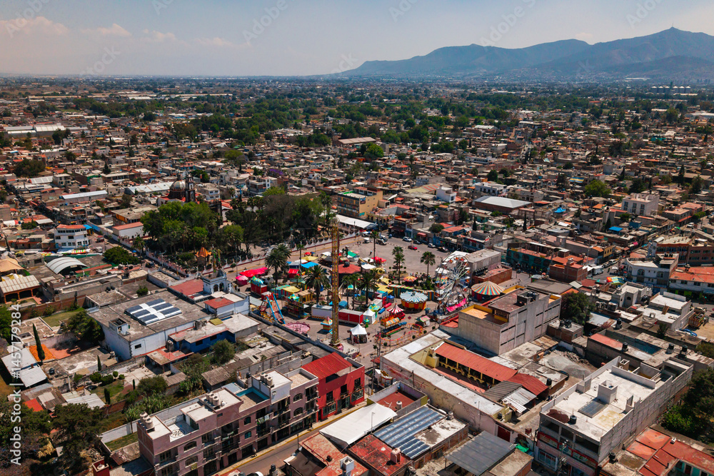 Fototapeta premium View of Tultepec - Mexico