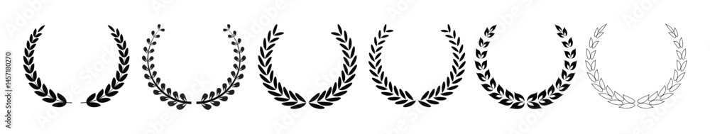 Set of laurel wreath vector stock illustration Set of laurel wreath vector stock illustration