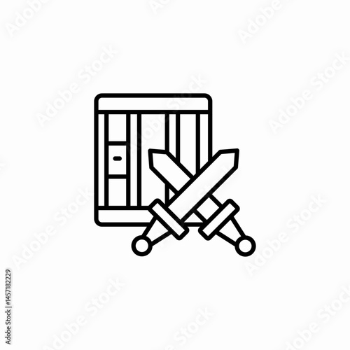 crossed swords icon sign vector