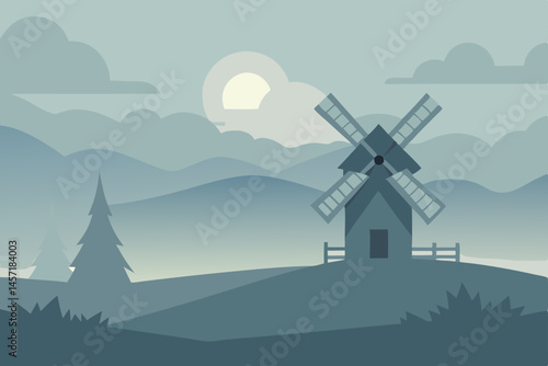 windmill on the hill
