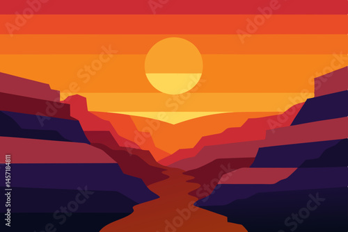 sunset in the mountains
