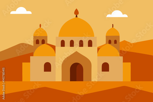 vector illustration of church